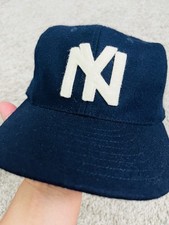 Ebbets Field Flannels NY Black Yankees Wool Fitted Hat USA Made 7 1/8