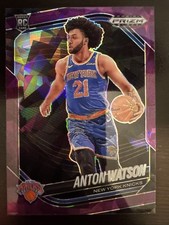 2024-25 Prizm Black Anton Watson RC Purple Ice Prizm /149 Knicks