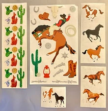Mrs Grossman’s Stickers Wild West Cowboy Horse Hambly Coyote Cactus Skull Desert
