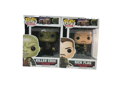 Funko Pop Suicide Squad Rick Flag 99 & Killer Croc 102