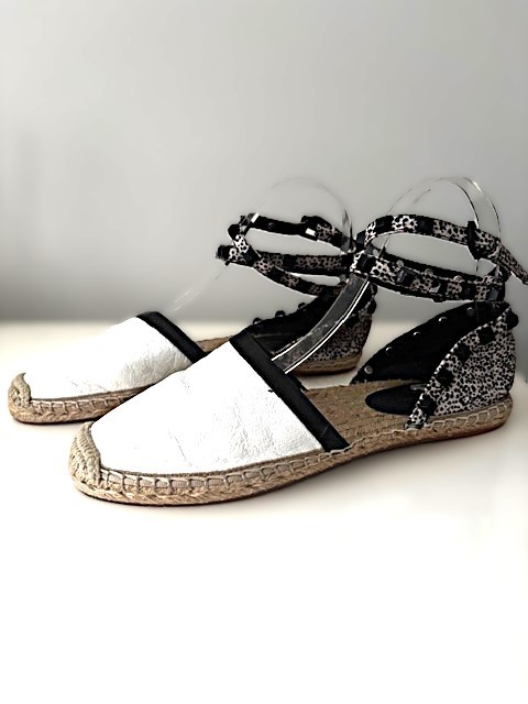 Rebecca Minkoff Womens Leather Espadrilles 8.5 Perfect Condition!