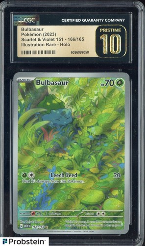2023 Pokemon Scarlet & Violet 151 #166/165 Bulbasaur Holo CGC 10 PRISTINE
