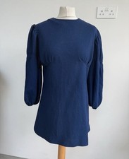 Vintage handmade mini dress bell sleeves size 10 1960s
