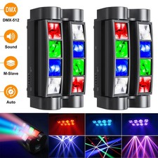 2X 8LED Spider Moving Head LED Stage Lighting Beam DJ Light DMX Disco Party Show