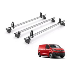 Vauxhall Vivaro Roof Rack For 2019+ Vans 3x Bars + Loadstops Rhino Kammbar Fleet