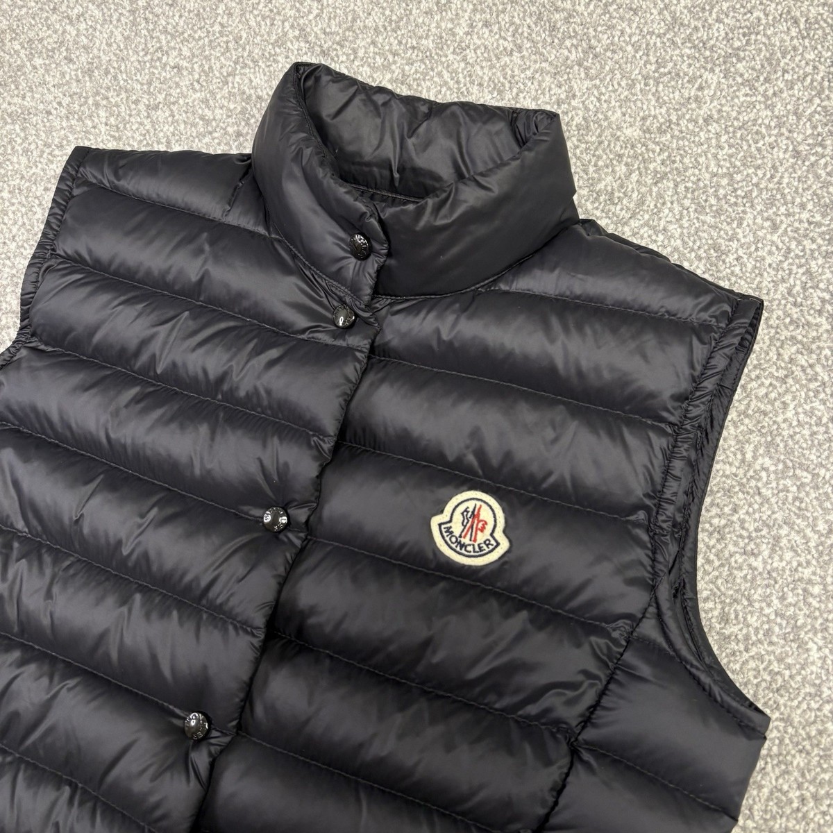 Women's Moncler Liane Gilet Black Size UK6 100% Authentic
