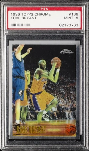 1996 TOPPS CHROME #138 KOBE BRYANT ROOKIE RC PSA 9