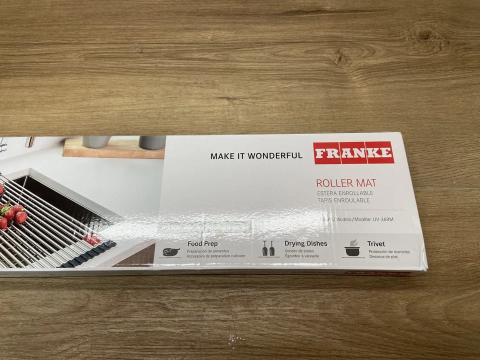 Alfombrilla Rodillo Franke UV-36RM, Universal Acero Inoxidable 0.5"D x 20"W x 0.5"H Foto 3 de 3