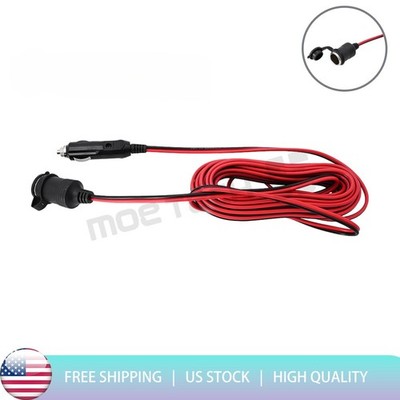 24FT 12V Car Cigarette Lighter Socket Cord Heavy Duty Power Adapter Cable New
