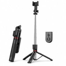Travel Selfie Stick Tripod 51" Extendable Phone Stand With Detachable Remote