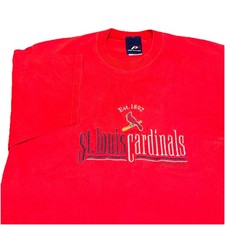 Vintage 2000 Pro Player MLB St Louis Cardinals Red Embroidered T-Shirt Men  s L