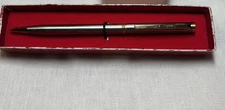 Vintage Day-Timer Ball Point Twist Pen Silvertone & Gold Trim REFILL needed