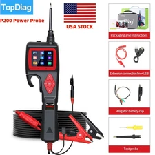 TOPDIAG P200 Smart Hook Power Circuit Probe Car Analyzer 9V-30V Injector Tester