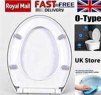 Soft Close Toilet Seat White Bathroom Oval Heavy Duty Universal Hinges Anti Slam