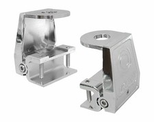 CB ANTENNA BRACKET SILVER GUTTER MOUNT TRUCK CHROME