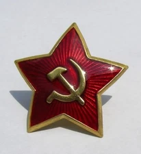 Reproduction Soviet large red cap stars for visor caps and winter Hats