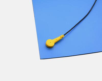 ESD Anti-Static Soldering Mat - 30" X 72" Blue Rubber Mat, High Temperature Resistant, With Wrist Strap & Grounding