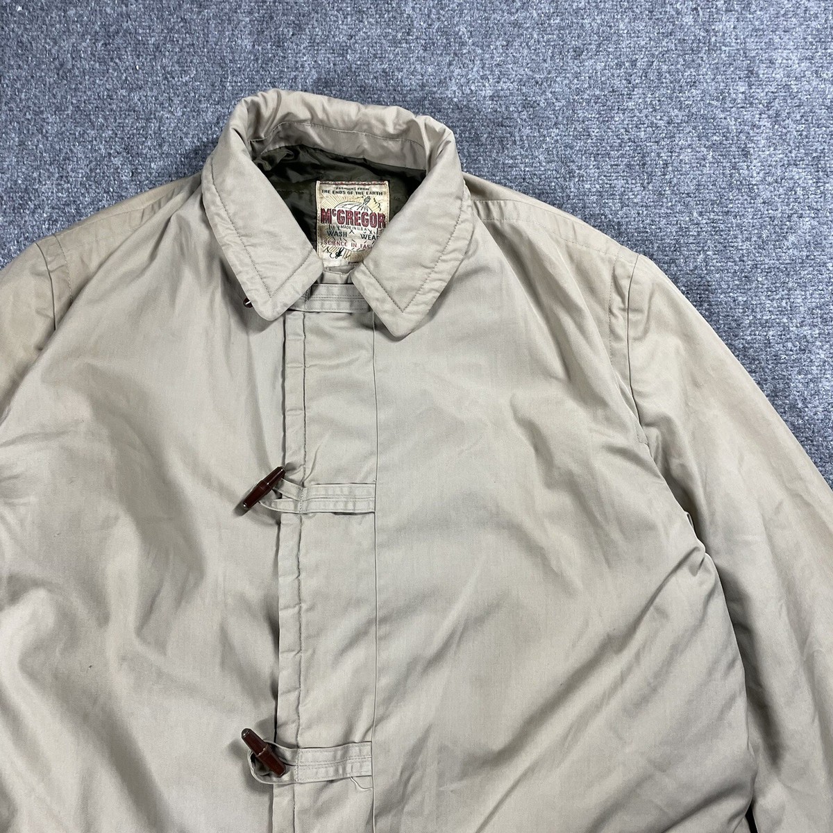 ジャケット・アウター 70s McGregor Gray Wool Stadium Jacket Vintage Mcgregor Varsity Jacket - Etsy