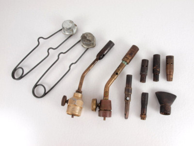 Vintage Brass Torch Fittings Lot Mapp Propane Bernzomatic Otto Bernz Flints