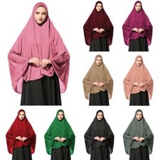 Ramadan One Piece Muslim Women Overhead Prayer Hijab Scarf Headscarf Wrap Islam