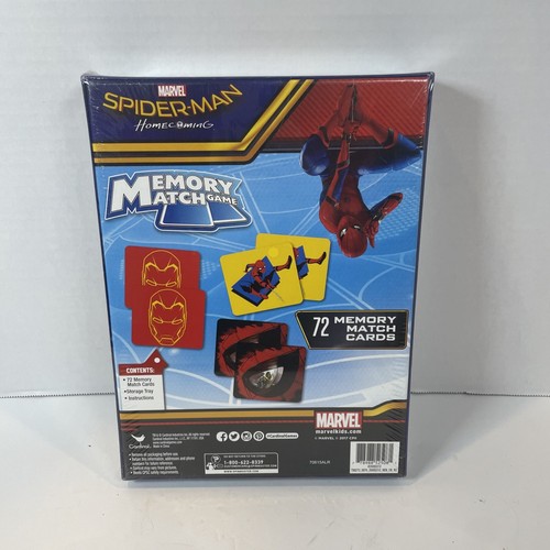 Marvel Spider Man Homecoming Memory Match Game Cardinal Matching Game Brand New - Picture 2 of 2