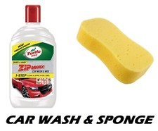 Champú de cera y lavado de autos Turtle Wax Zip cera enriquecido con carnauba 500 ml y esponja enorme