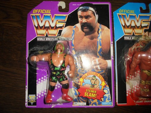 WWF HASBRO FIGURES MOC WRESTLING RICK STEINER AND ...