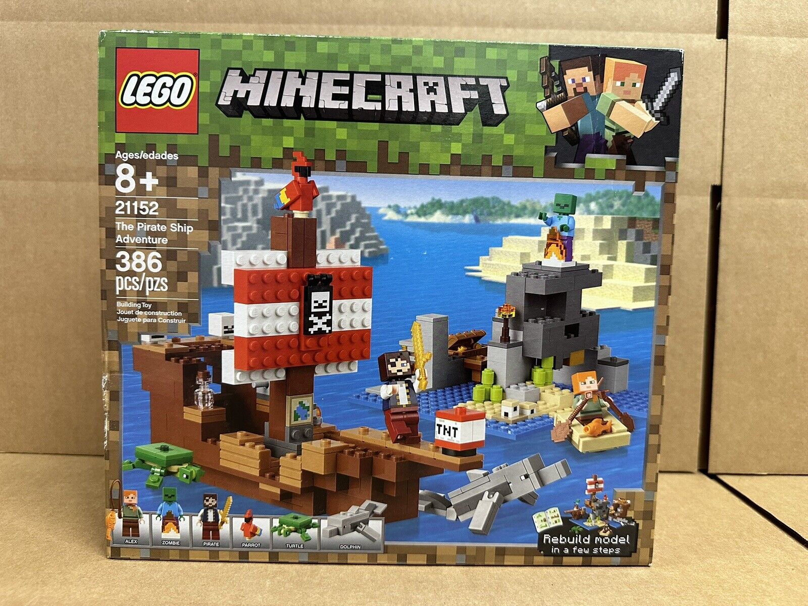 LEGO Minecraft - 21152 - The Pirate Ship Adventure - NEW - SEALED - DAMAGED BOX