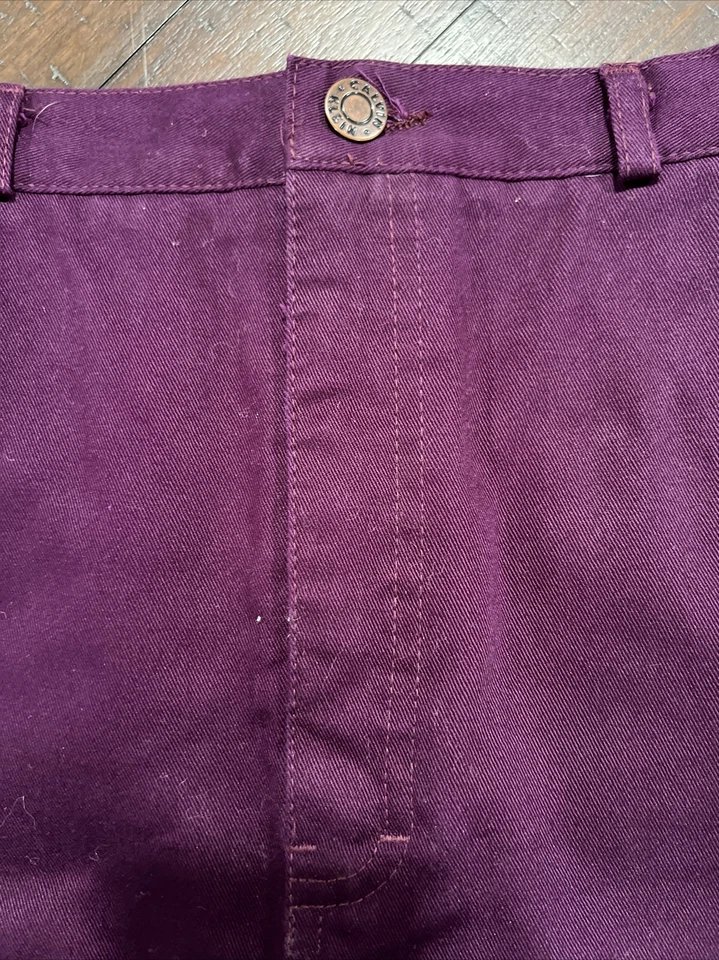 Falda Denim Vintage CALVIN KLEIN Ciruela Púrpura Para Mujer Talla 8 Union Hecha en EE. UU. Foto 2 de 4