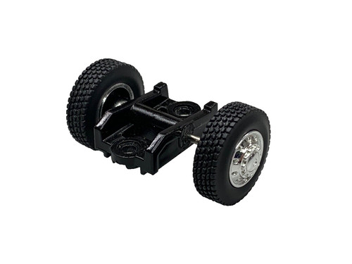 1/64 DCP PARTS PUSHER AXLE W/ SINGLE FLOAT TIRES W/ MOUNT
