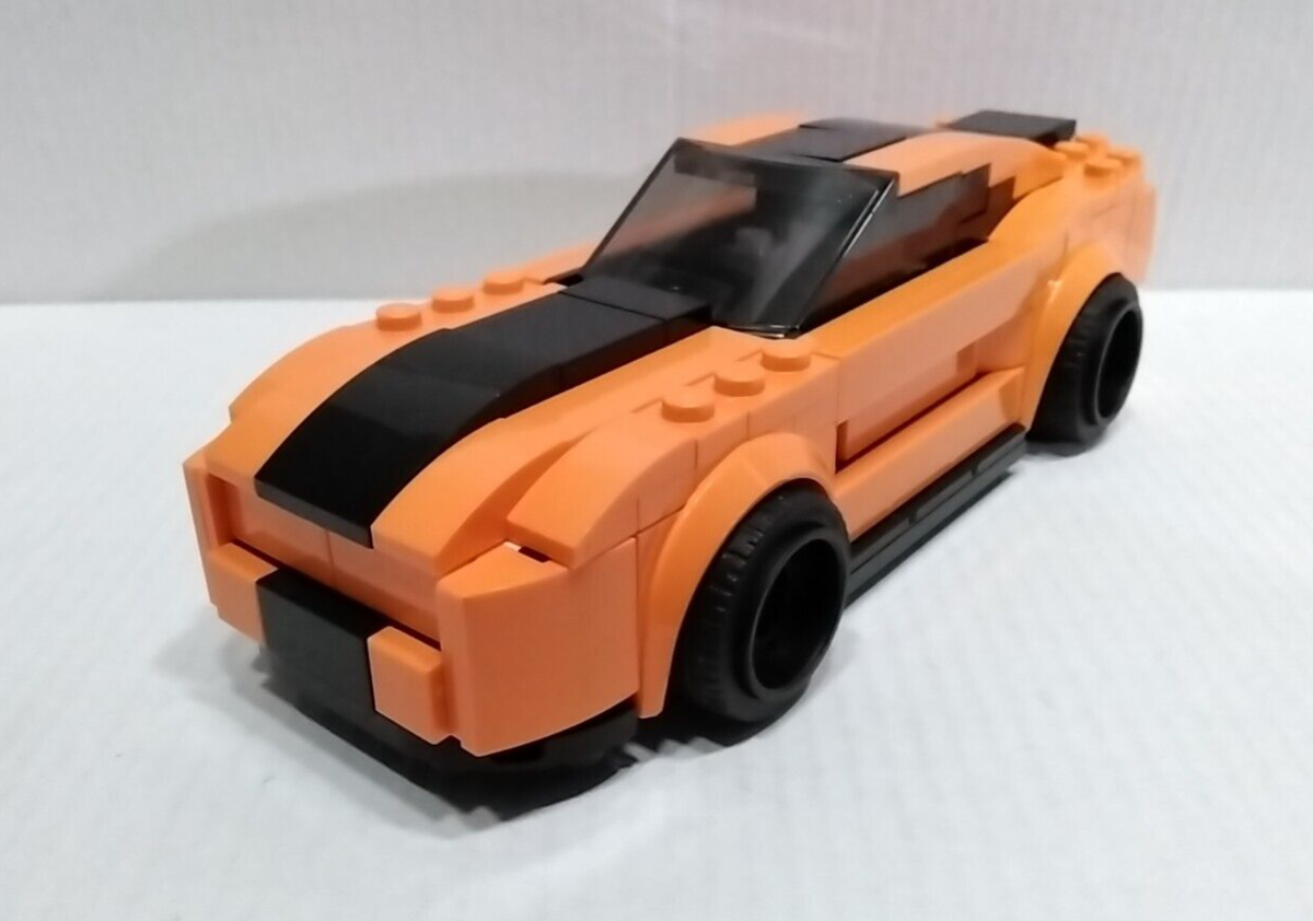 Custom Orange/Black Ford Mustang GT This is a modified LEGO