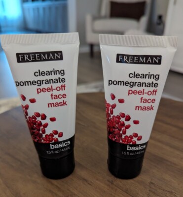 New! 2 Freeman Basics Clearing Pomegranate Peel-off Face Mask 1.5oz 