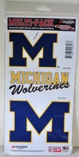 NCAA Univ of Michigan Wolverines Repositionable Decals FAST SHIP AZ