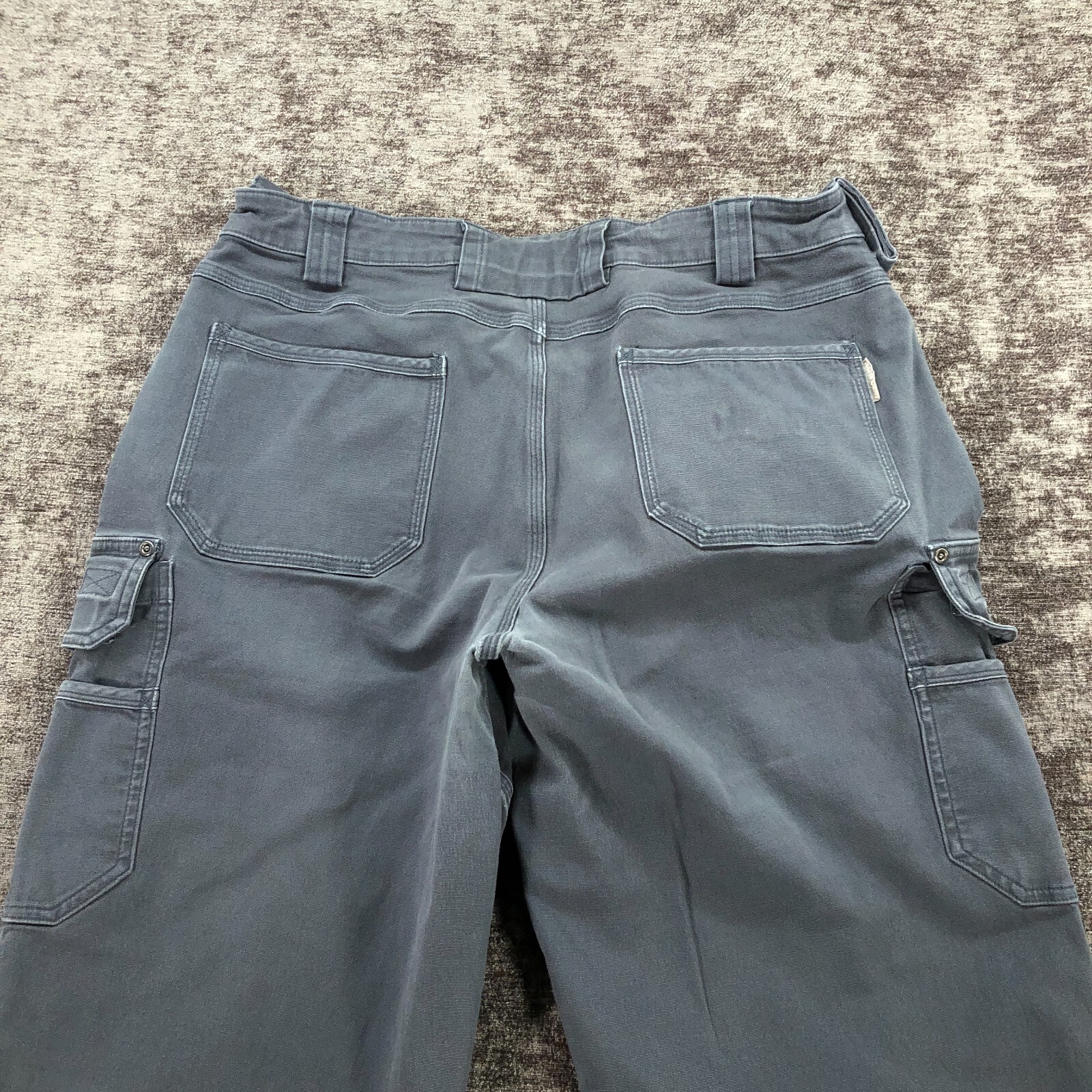 Duluth Trading Cargo Pants Mens 36x34 Gray Flex Fire Hose Carpenter Double Knee eBay