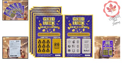 Realistic Pregnancy Reveal - Exciting Lottery Scratch Off Tickets - 6 Cards
