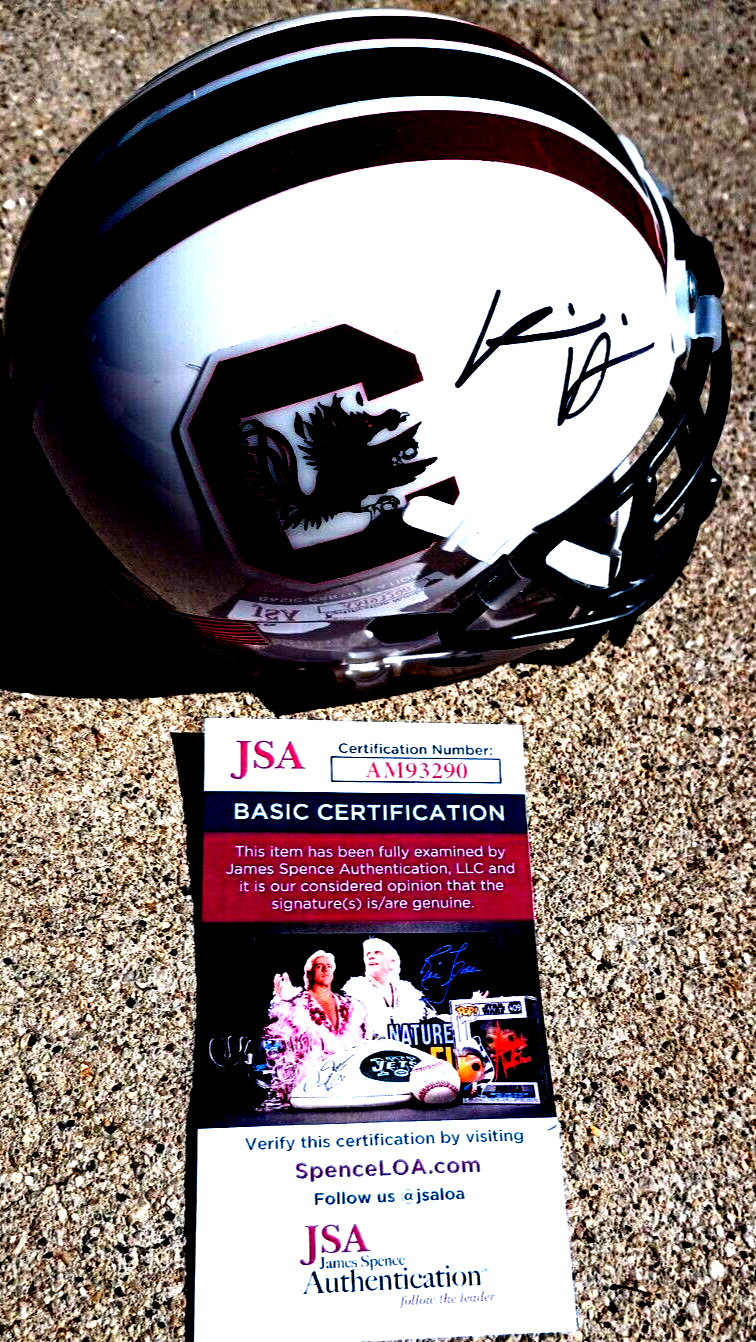 KEVIN HARRIS South Carolina Gamecocks SIGNED Mini Helmet JSA COA 