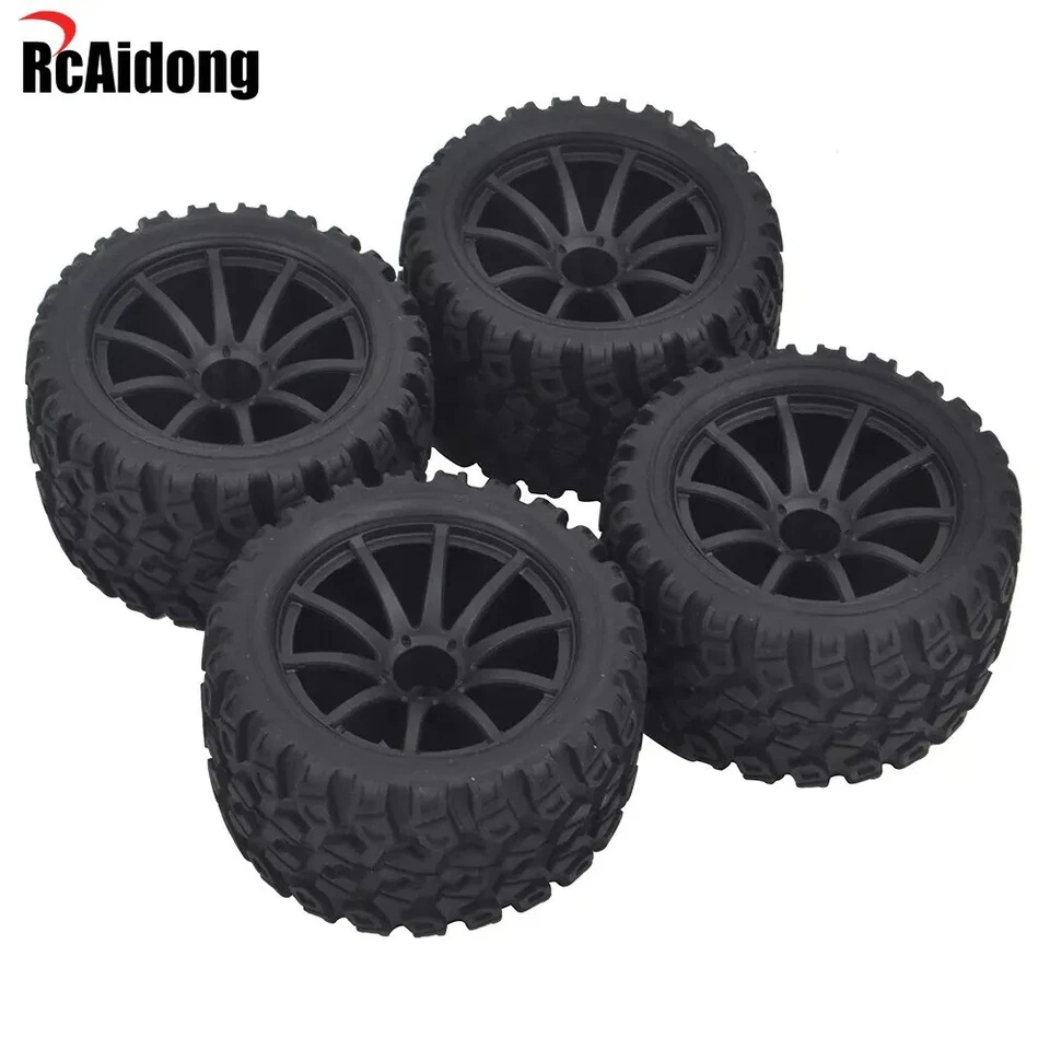 4Pcs Gummireifen Radreifen Mit Schaum Für Traxxas 1/16 E-Revo VXL Truck RC Auto - Bild 4 von 4