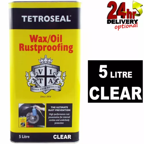 Tetroseal WaxOil Clear 5L Car Rust Proofing Rustproof Wax/Oil Protection