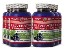 Alpha Lipoic Acid - PREMIUM RESVERATROL 1200mg - Blood Support 6 Bottles