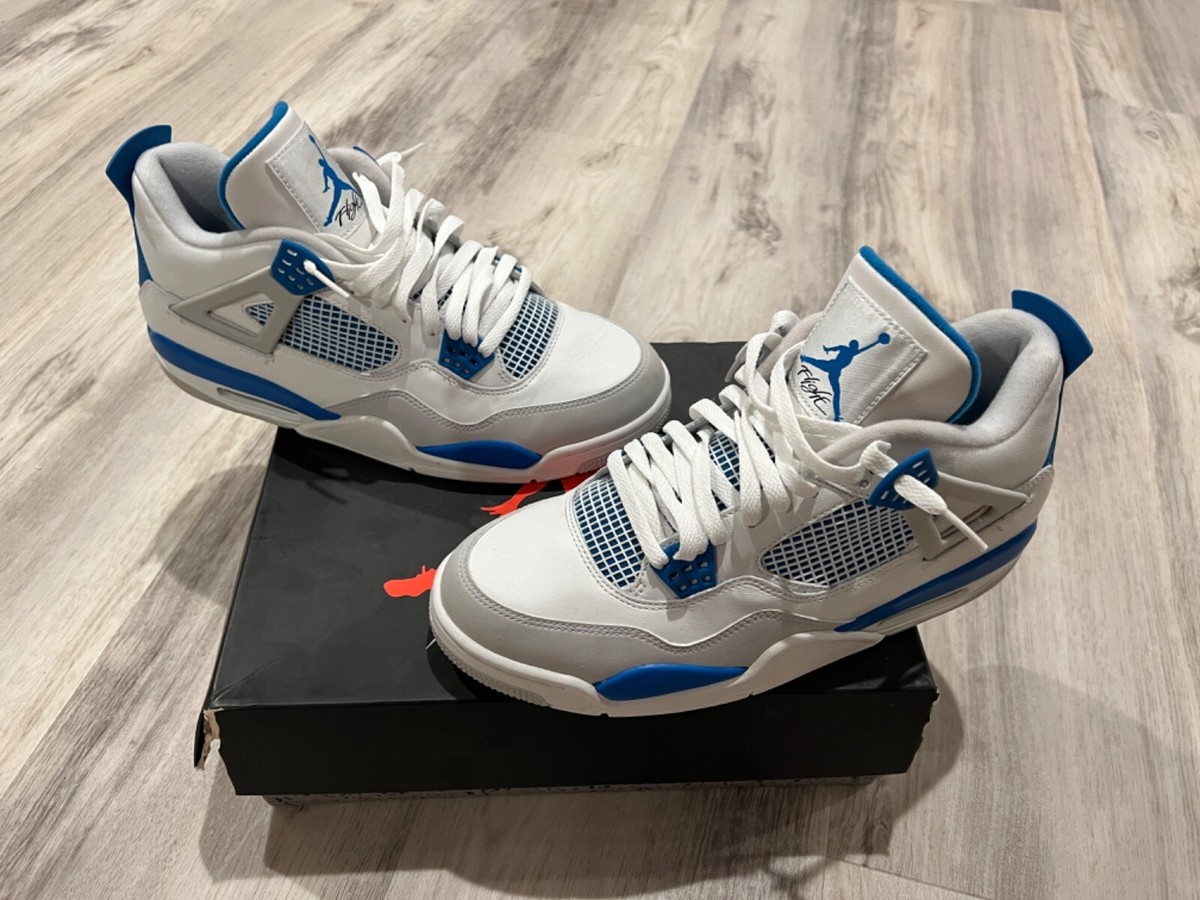 RARE Air Jordan 4 Retro Military Jordan 4 Retro Military Blue 2012 Size 12 308497-105 White  main image 4