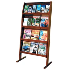 FixtureDisplays Slope 24 Pocket Standing Literature Display