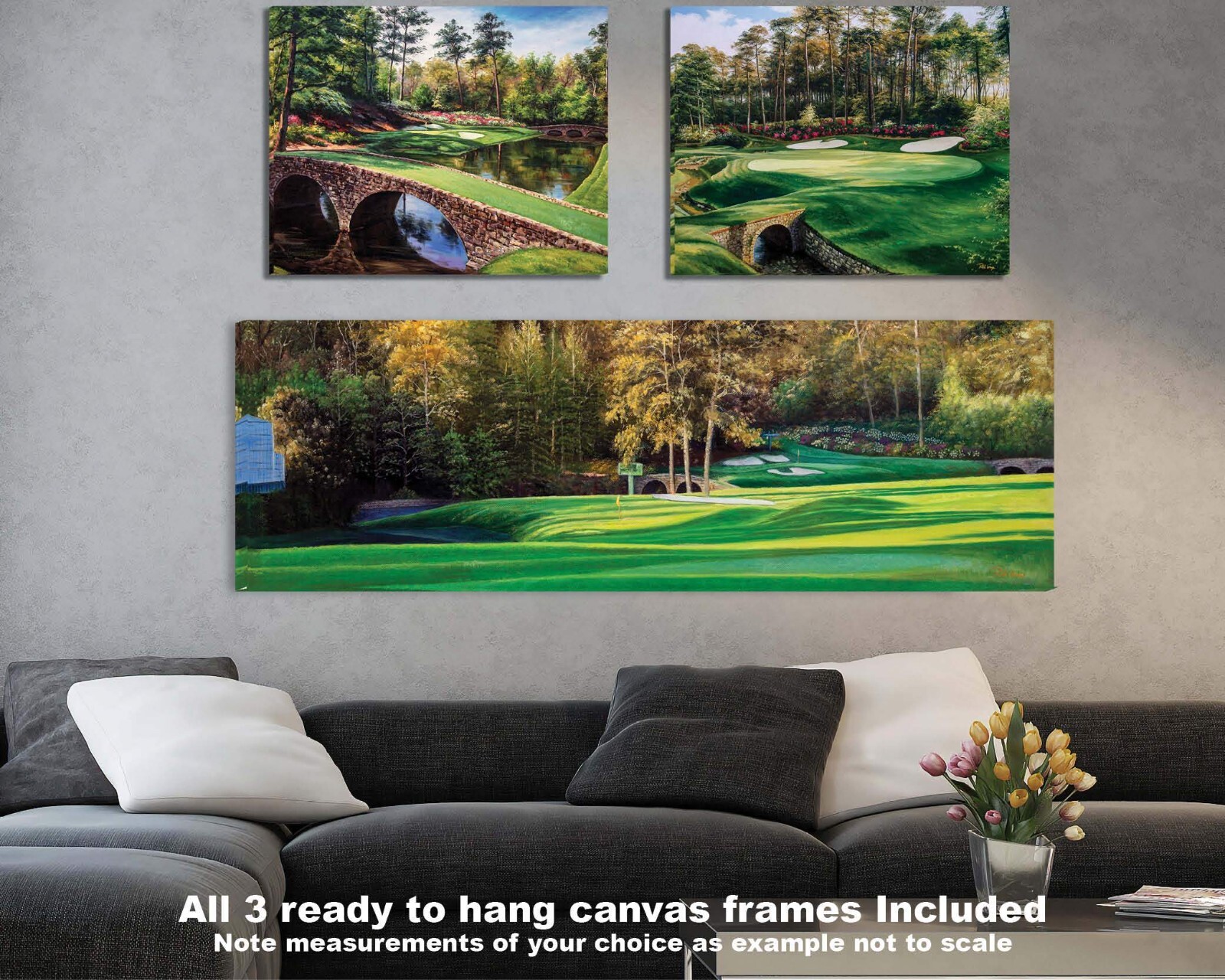 Augusta National Golf Club Golden Bell Amen Corner Azalea Clubhouse 3 Art Prints