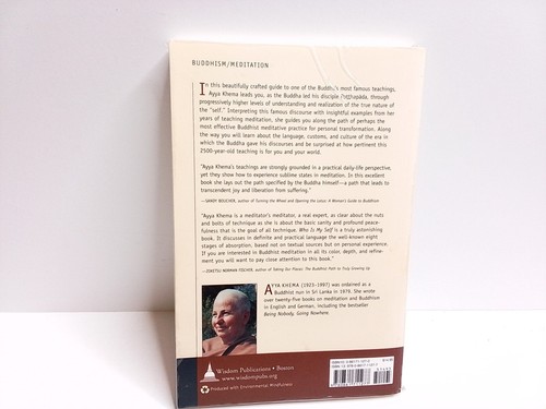 Who is My Self?: A Guide to Buddhist Meditation by Ayya Khema (Paperback, 1997) - Picture 2 of 9
