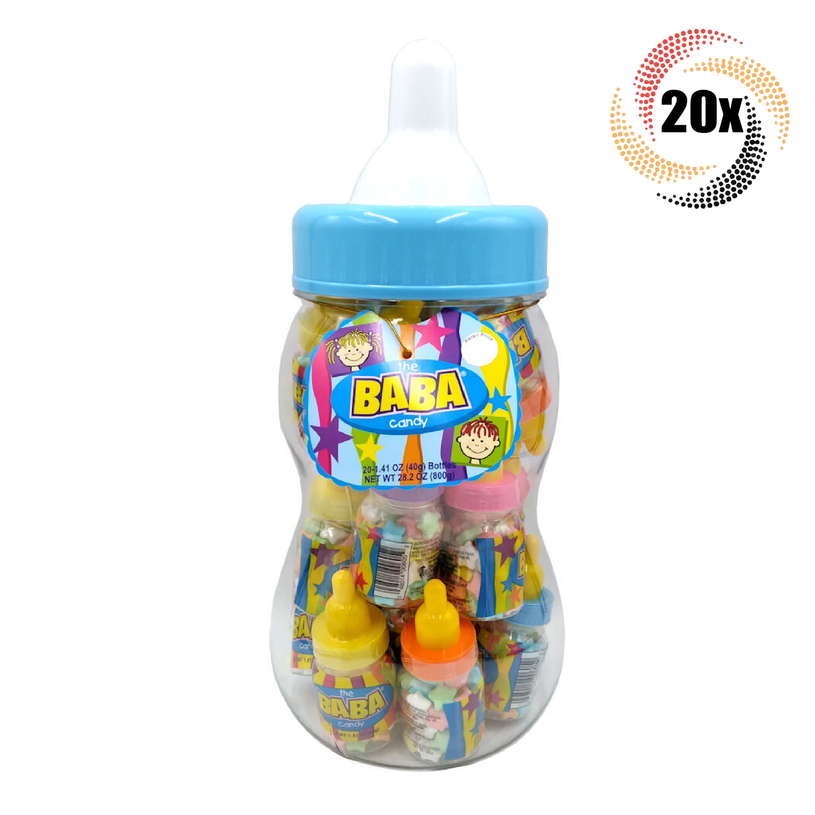 Full Bottle 20x Mini Bottles The Baba Assorted Baby Bottle Star Candy ...