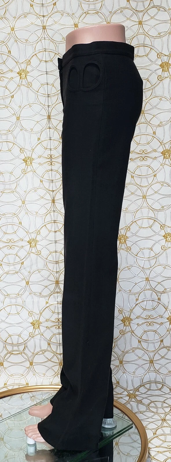 VERSUS VERSACE PANTALONE COTONE CLASSICO NERO taglia 40 4