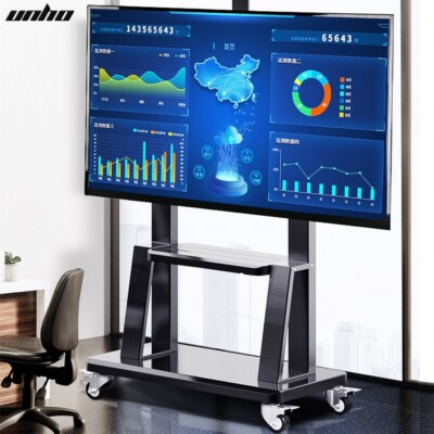 UNHO TV Ständer Fernsehständer 75 85 100 Zoll TV Standfuß auf Rollen Universal