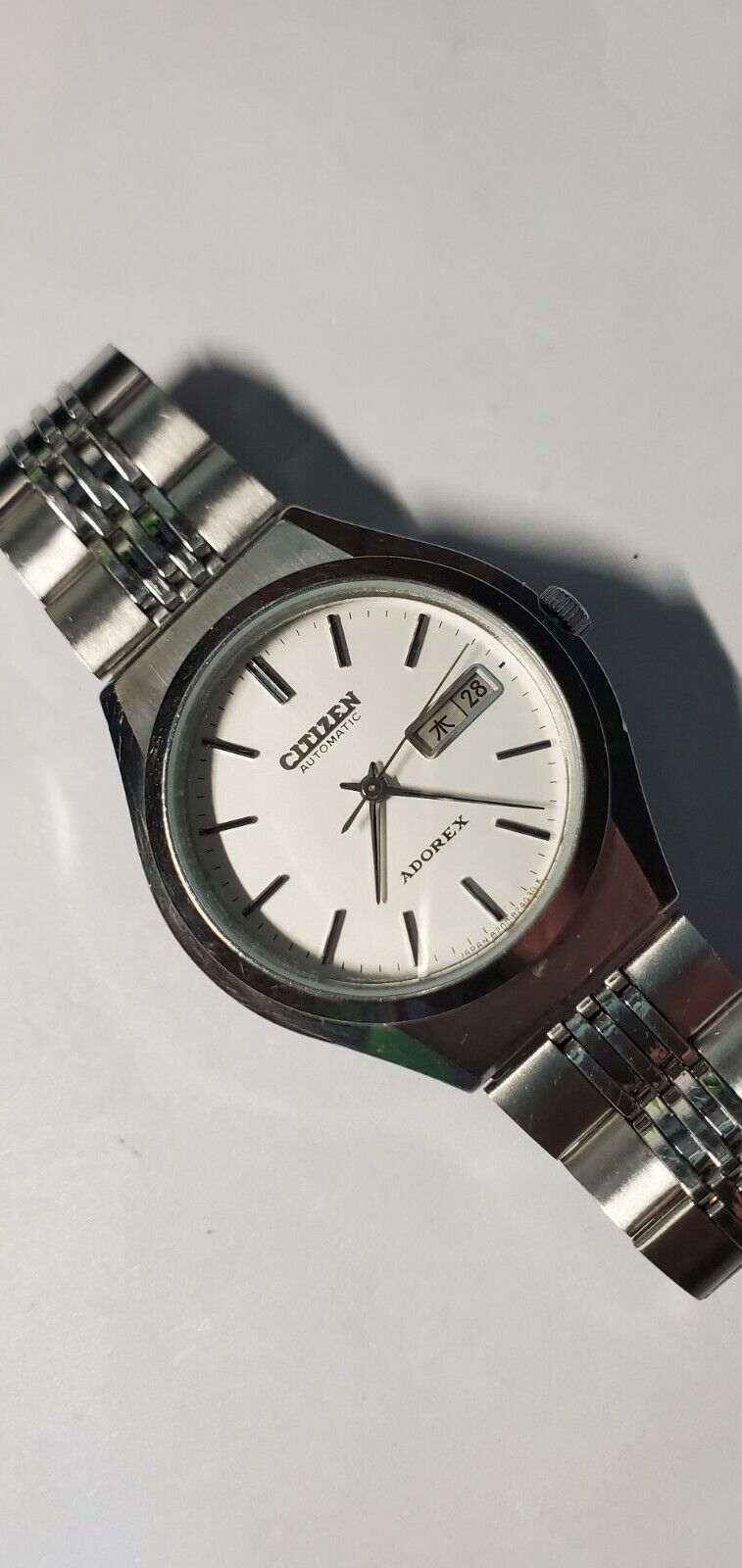 Vintage 1977's Citizen ADOREX Day-Date Stainless Steel Automatic Watch