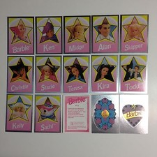 BARBIE DOLL MATTEL SILVER FOIL STICKER CARD SET by PANINI from 1992 PT1-PT15