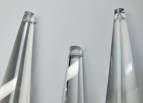 61x14mm Asfour Kristallklar 6-seitig abgestuft Prisma Sonnenfänger Anhänger-Set/2 - Bild 5 von 8