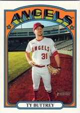 2021 Topps Heritage #4 Ty Buttrey Los Angeles Angels